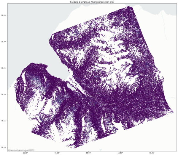 Svalbard: reconstruction error map.