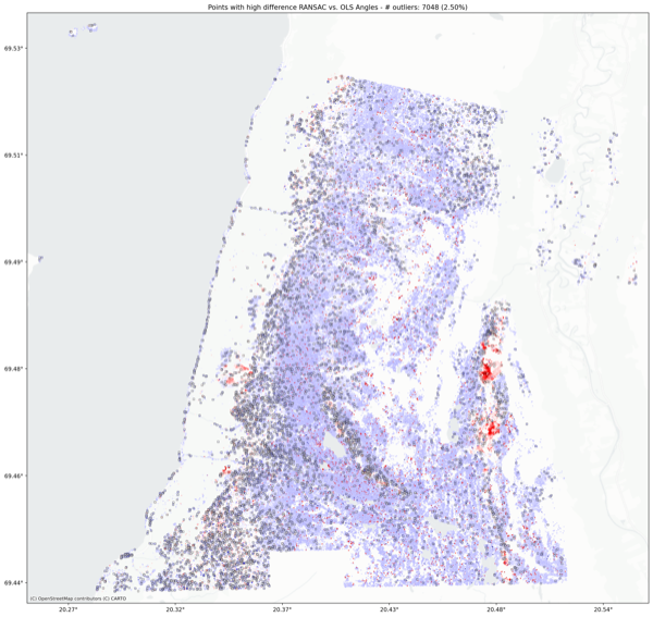 Nordnes: map of point-wise outliers.
