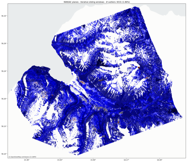 Svalbard: iterative spatial outlier extraction.